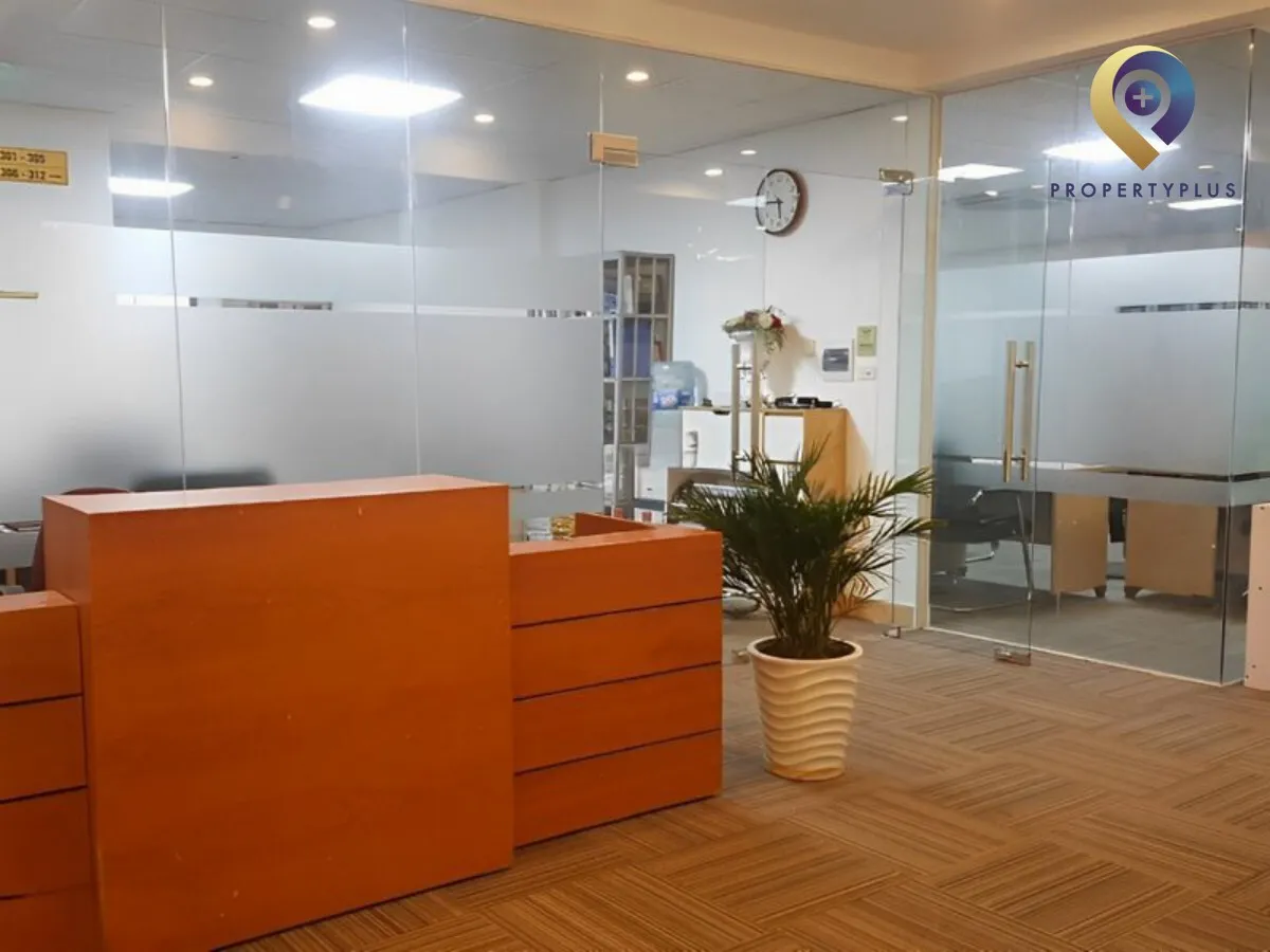 Reception area at Vimeco Tower office building